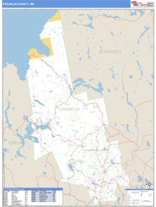 Franklin County, Maine Zip Code Wall Map