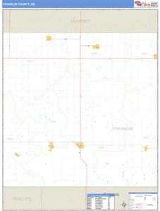 Franklin County, Nebraska Zip Code Wall Map