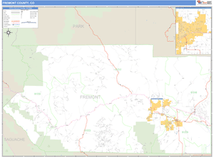 Fremont County, Colorado Zip Code Wall Map