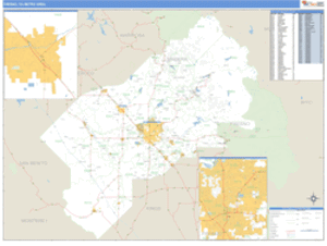 Fresno, California Metro Area Wall Map