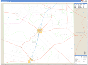 Frio County, Texas Zip Code Wall Map
