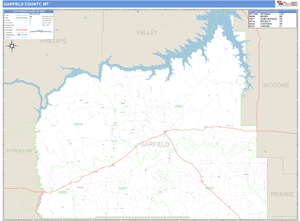 Garfield County, Montana Zip Code Wall Map
