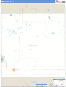 Garfield County, Nebraska Zip Code Wall Map