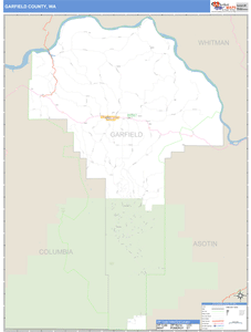 Garfield County, Washington Zip Code Wall Map