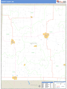 Gentry County, Missouri Zip Code Wall Map