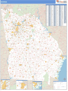 Georgia ZIP Code Wall Map