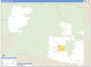 Gilpin County, Colorado Zip Code Wall Map