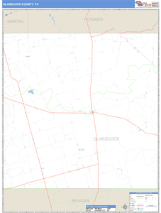Glasscock County, Texas Zip Code Wall Map