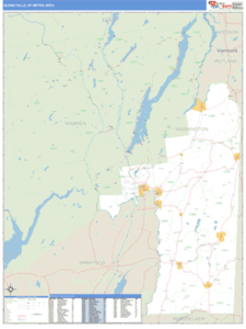 Glens Falls, New York Metro Area Wall Map