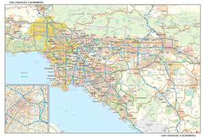 Los Angeles Metro Wall Map