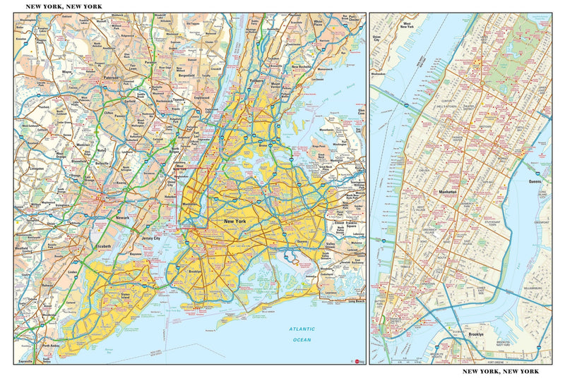 New York Metro Wall Map Maps.com