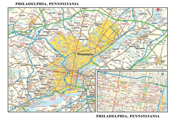 Philadelphia Metro Wall Map Maps.com
