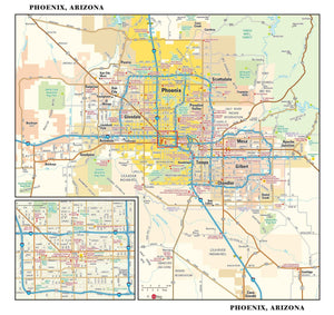 Phoenix Metro Wall Map