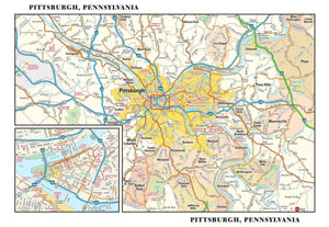 Pittsburgh Metro Wall Map