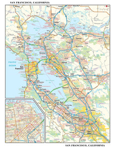 San Francisco Metro Wall Map