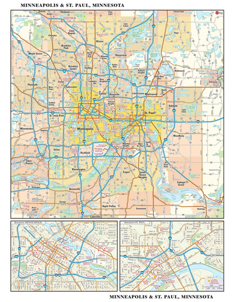Twin Cities Metro Wall Map Maps.com