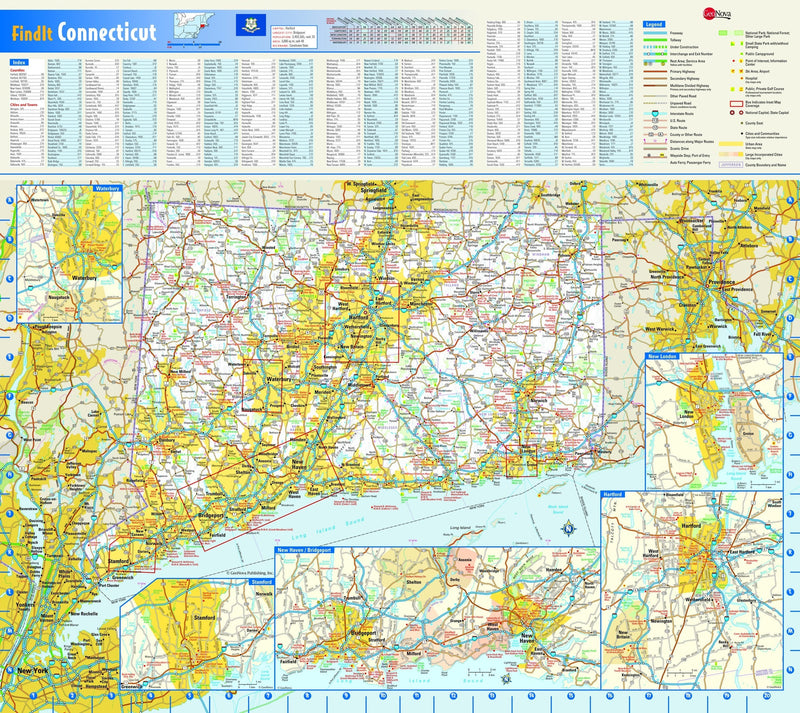 Connecticut Wall Map Maps.com