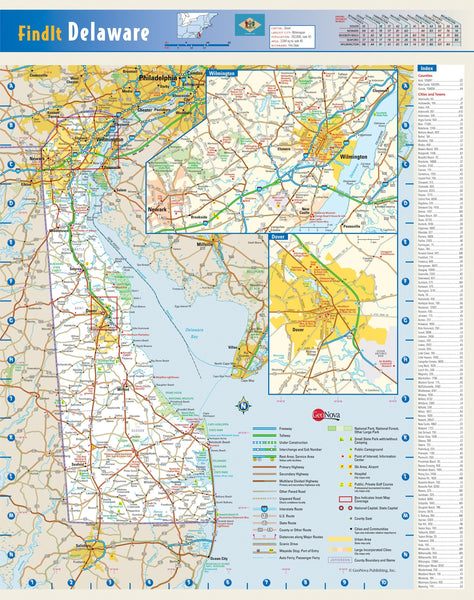 Delaware Wall Map Maps.com