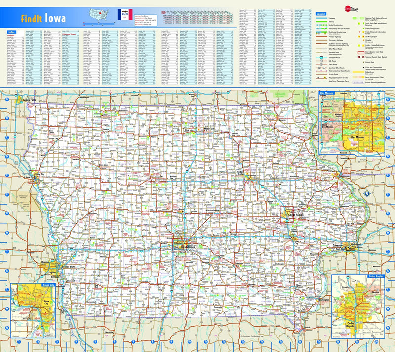 Iowa Wall Map Maps.com