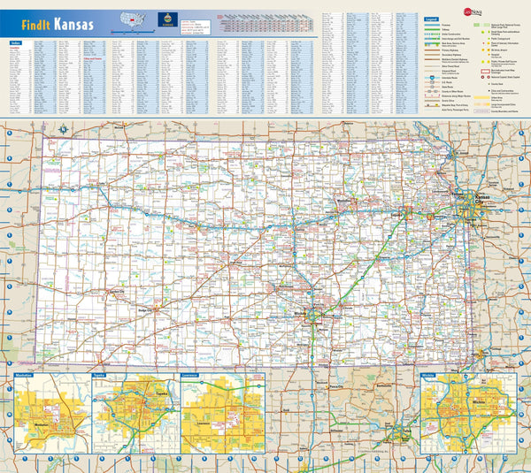 Kansas Wall Map Maps.com