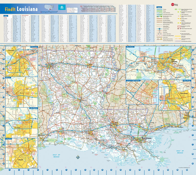 Louisiana Wall Map Maps.com