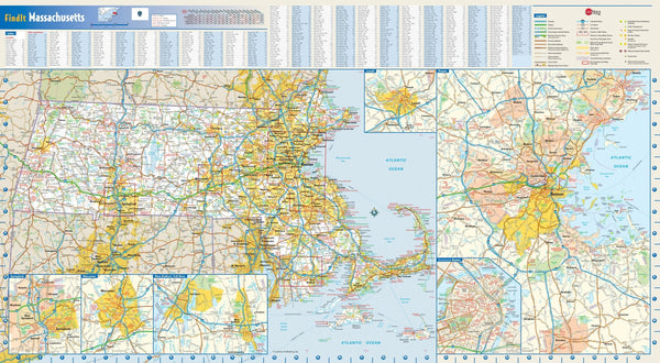 Massachusetts Wall Map Maps.com