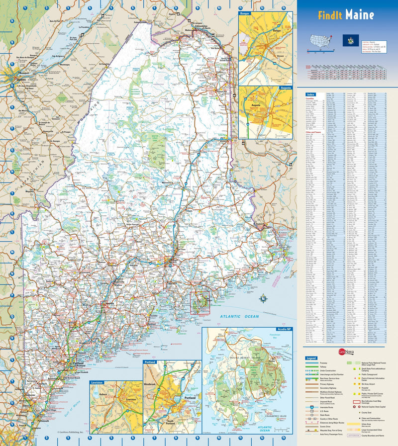 Maine Wall Map Maps.com