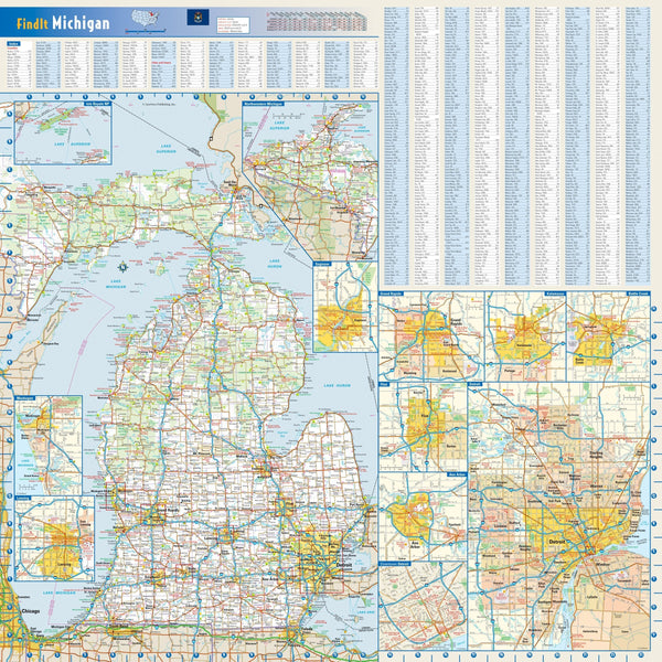Michigan Wall Map Maps.com