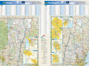New Hampshire and Vermont Wall Map