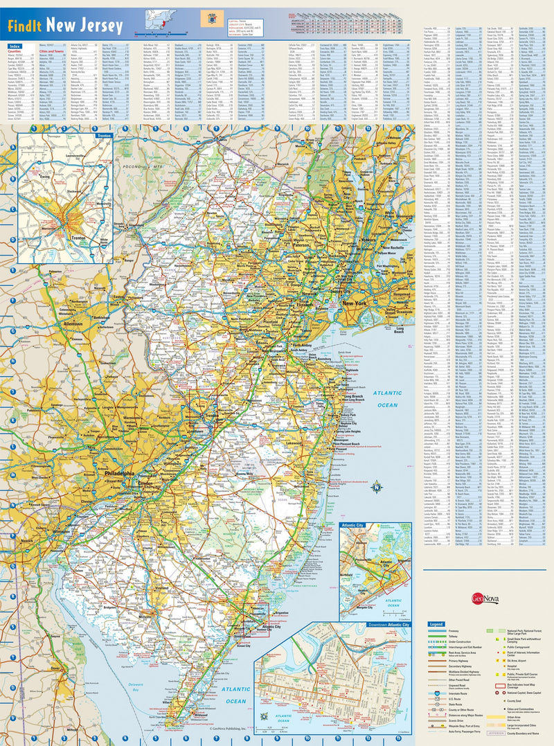 New Jersey  Wall Map Maps.com