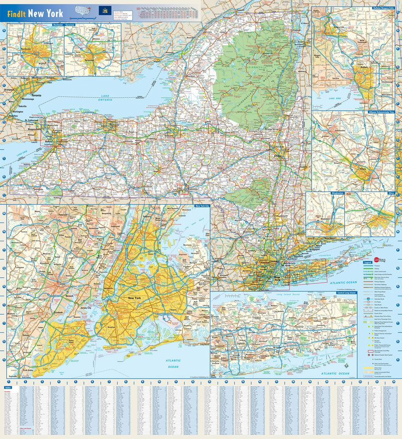 New York Wall Map Maps.com