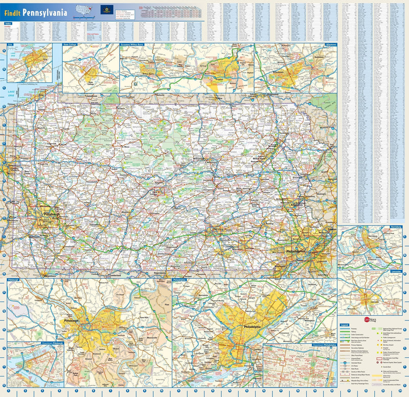 Pennsylvania Wall Map Maps.com