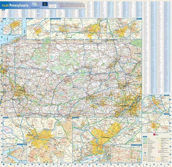 Pennsylvania Wall Map Maps.com