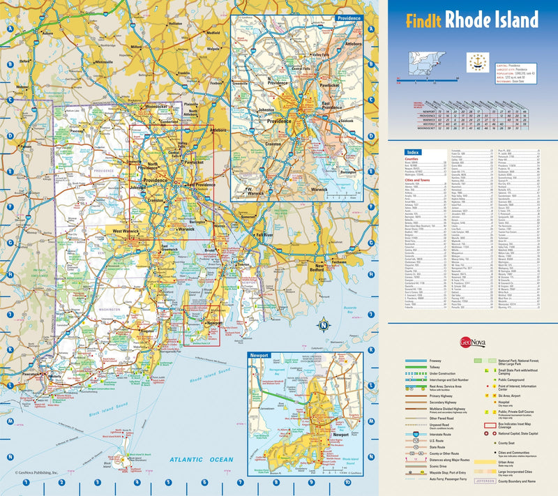 Rhode Island Wall Map Maps.com