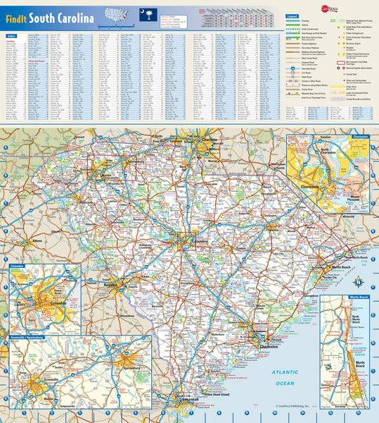 South Carolina Wall Map Maps.com