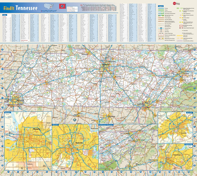 Tennessee Wall Map Maps.com