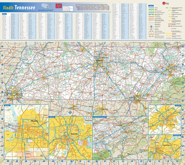 Tennessee Wall Map Maps.com