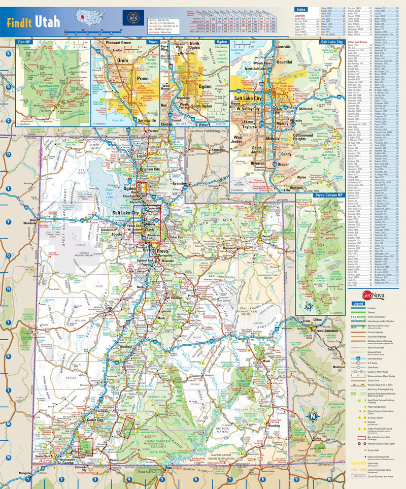 Utah Wall Map Maps.com