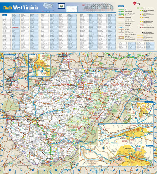 West Virginia Wall Map Maps.com