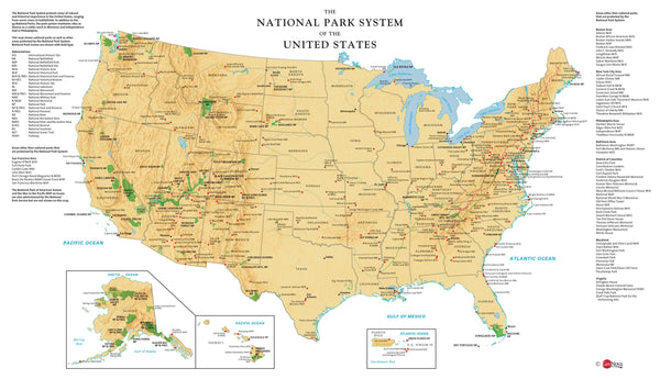 USA National Parks Wall Map Maps.com