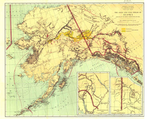 Gold And Coal Fields Of Alaska Map 1898
