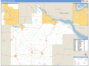 Goodhue County, Minnesota Zip Code Wall Map