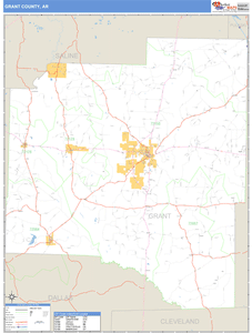Grant County, Arkansas Zip Code Wall Map