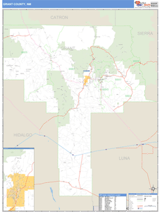 Grant County, New Mexico Zip Code Wall Map