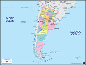 Argentina Political Wall Map