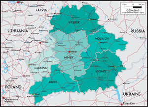 Belarus Political Wall Map