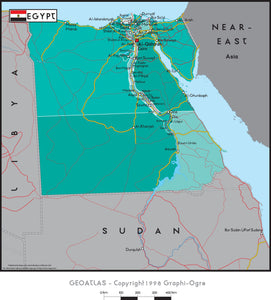 Egypt Political Wall Map