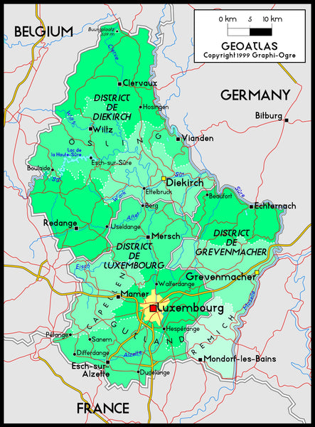 Luxembourg Political Wall Map Maps.com