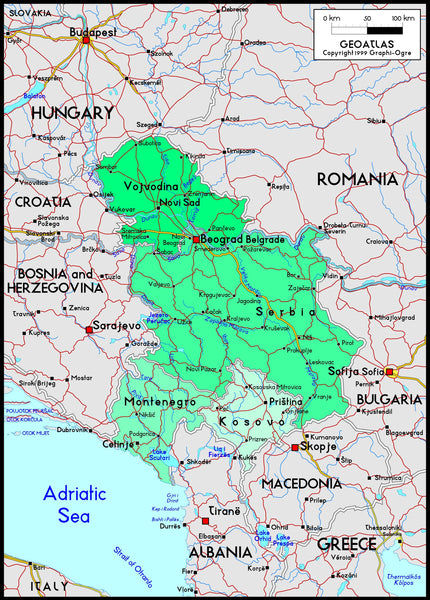 Yugoslavia Political Wall Map Maps.com