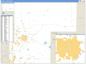 Greeley, Colorado Metro Area Wall Map